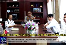 Kapolres Belitung Timur Arif Kurniatan dan Jajarannya Terima Audiensi DPC PJS Beltim