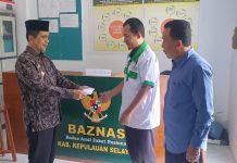 Setor Zakat ke Baznas, Begini Harapan Wabup Saiful Arif