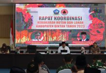 Tekan Karhutla, Forkopimda Bintan Gelar Rapat Koordinasi Penanganan Karhutla Tahun 2023