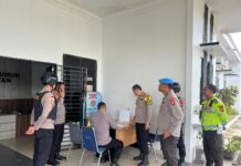 Polres Bintan Lakukan Pengamanan di Kantor KPU Bintan