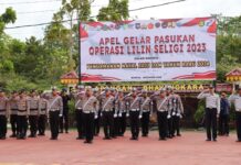 Jelang Nataru, Polres Bintan Apel Gelar Pasukan Operasi Lilin Seligi 2023