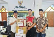 Baznas Selayar Salurkan Bantuan kepada Korban Laka Laut
