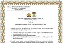 Polres Bintan Sebar Maklumat Larangan Membakar Hutan dan Lahan