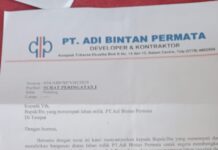Soal SP PT Adi Bintan Permata, Warga Kaveling Bukit Ayu Mengaku Resah dan Akan Lapor Polisi