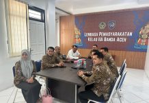 Lapas Kelas IIA Banda Aceh Simak Pengarahan Dirjen Pemasyarakatan Via Zoom