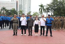 Amsakar dan Li Claudia Pimpin Apel Gabungan: Tegaskan Sinergi Satpol-PP dan Ditpam BP Batam