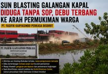Aktivitas Sandblasting di Galangan Kapal Batam PT Pasifik Karyasindo Perkasa Diduga Tanpa Pengendalian Debu Memadai