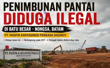 Penimbunan Pantai di Nongsa Berlangsung Sejak 2017 Tanpa Kejelasan Izin, Dimana BP Batam