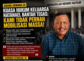 Kehadiran Masyarakat di Sidang Natanael Sukarela, Bukan Hasil Pengerahan